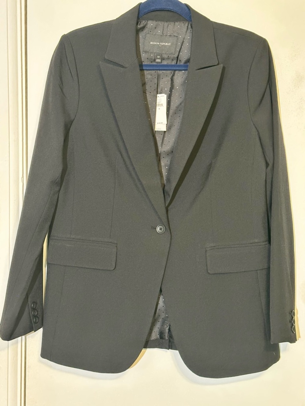 Banana Republic Women's Black Single-Button Blazer